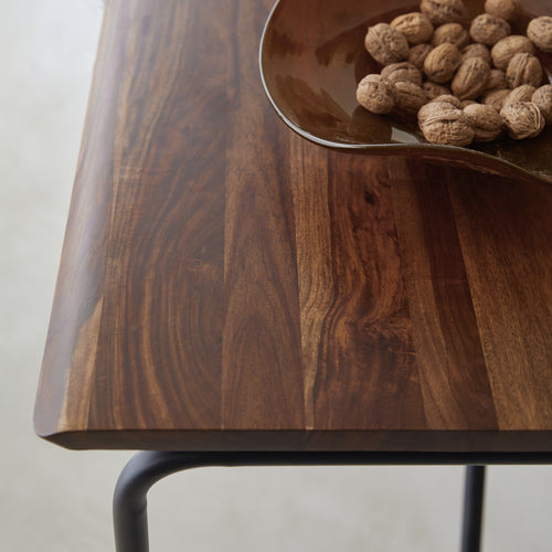 Tikamoon Hoge tafel van massief palissander en metaal voor 4 personen - Bruin - vtwonen shop