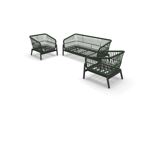 Lesli Living loungebank Zavi - groen - 163,5x83x72,5cm