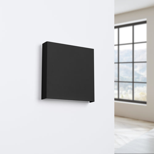 Sollux Lighting Wandlamp VANTA zwart - 15x2,4x15cm