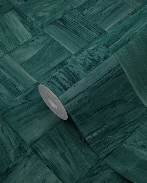 Origin Wallcoverings behang sloophout motief petrolblauw - 50 x 900 cm - 347933 - vtwonen shop