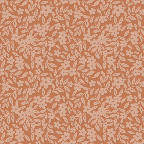 ESTAhome behang bloemetjes terracotta - 50 x 900 cm - 131442 - vtwonen shop