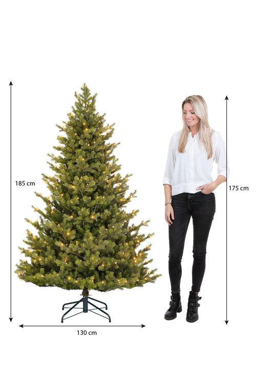Black Box Trees Clive Kunst Kerstboom met Verlichting - Kunstkerstboom H185 x Ø130 cm - Groen