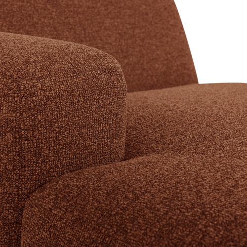 WOOOD chaise longue bank links Mojo Base - Bouclé - Roestbruin - 74x112x162