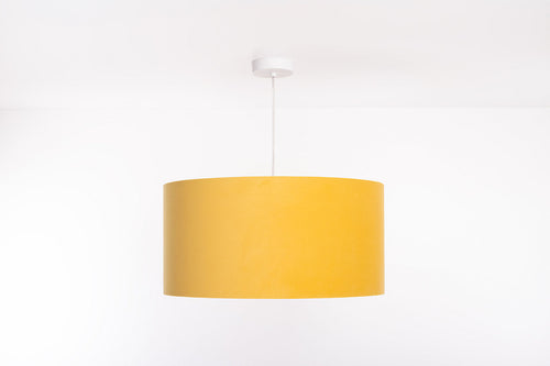 bpskoncept hanglamp Melora - velours & warm zonnegeel - Ø40 cm