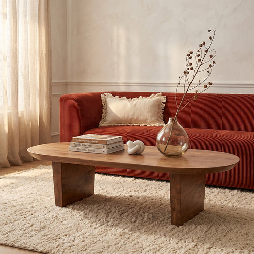 Raw materials salontafel Bullnose - bruin - 140x60x35 cm