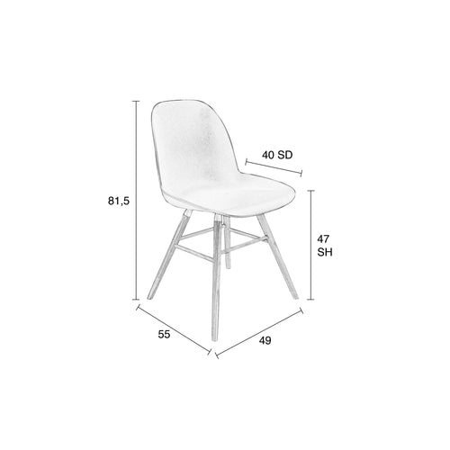 Zuiver Albert Kuip Eetkamerstoelen Groen - Set van 2 - vtwonen shop