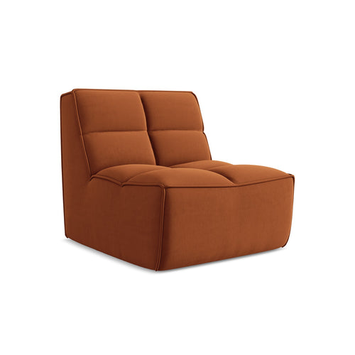 LaMiaSofa Bankmodule midden Belluno - velours - terracotta - 80x93x75
