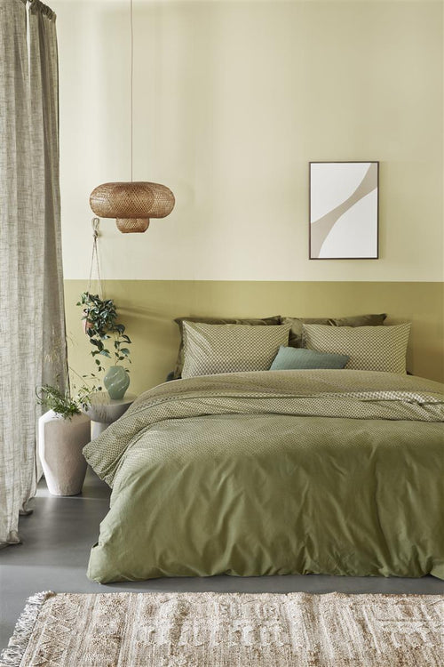 Beddinghouse dekbedovertrek Jimmy - 260x200/220 cm - groen - vtwonen shop