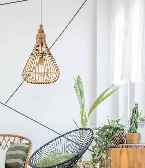 EGLO hanglamp Amsfield - e27 - ø 35 cm - bruin - vtwonen shop