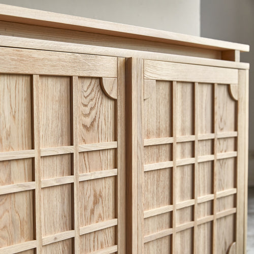 Tikamoon Massief eikenhouten buffet 120 cm - Naturel