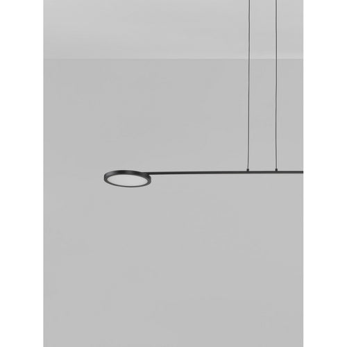 Nova Luce SCOPE Hanglamp voor aan het plafond, zwarte LED-lamp, 18W, 1400lm, 3000K