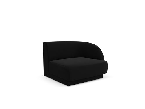 Micadoni rechter module Miley flueel zwart - 90x90x70cm