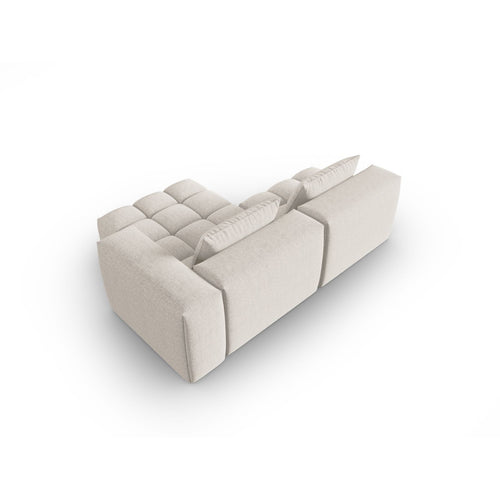 Cosmopolitan Design - Modulaire hoekbank rechts Verona 3-zits, structurele stof beige - 145x205x70cm