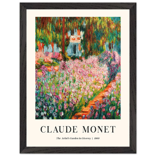 Artfulprints Poster met Lijst Claude Monet – The artist’s garden in Giverny III   - 30x40 cm - Meerkleurig