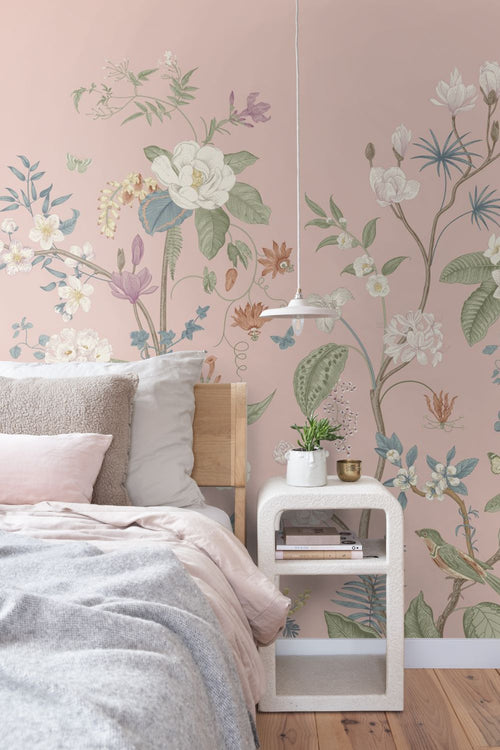 ESTAhome fotobehang bloemen roze en meerkleurig - 2.5 x 2.79 m - 159688