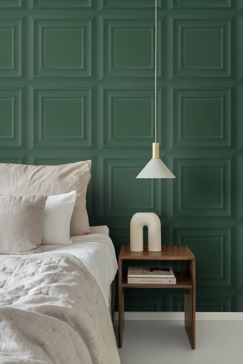 Origin Wallcoverings behang wandpanelen donkergroen - 53 cm x 10.05 m - 347831