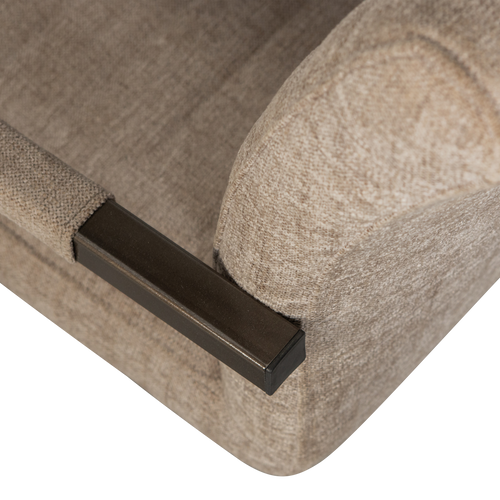 WOOOD eetkamerstoelen Bas - Geweven Stof - Zand Melange - Set van 6 - vtwonen shop