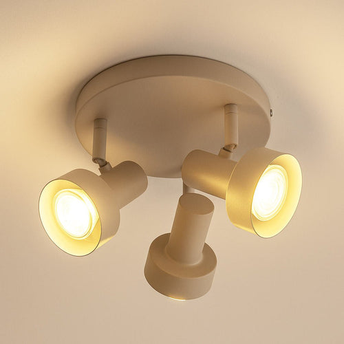 Freelight spot Lunata - 3 lichts - 20  x 15   cm - beige