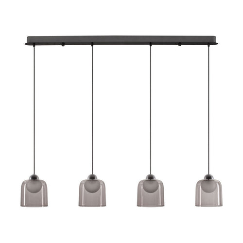 Nova Luce DIONE Hanglamp voor aan het plafond, zandkleurig zwart, rookkleurige LED 20W 800lm 3000K