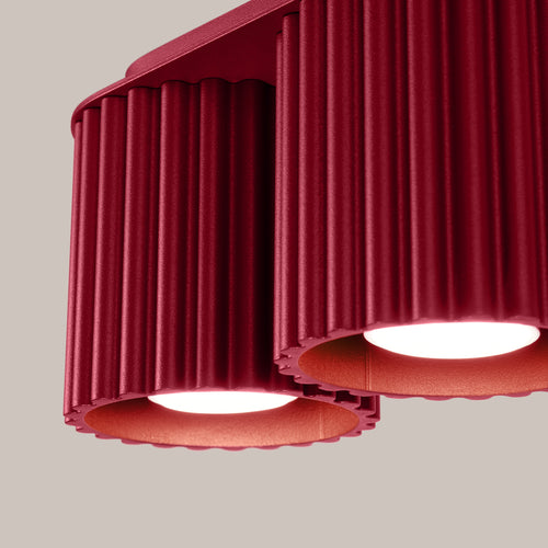 Sollux Lighting Plafondlamp AURA 2 bordeaux GU10 - 21x10x12cm