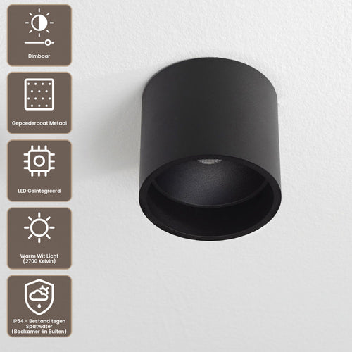 Artdelight Plafondlamp Ormond - Zwart
