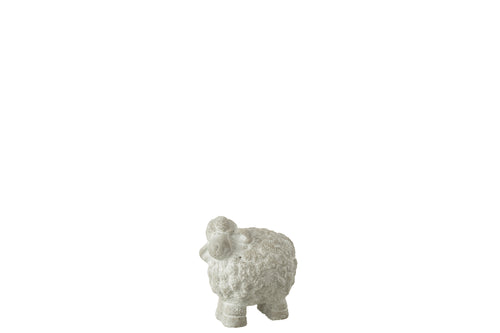J-Line figuur Schaap - cement - grijs - small  - 2 stuks