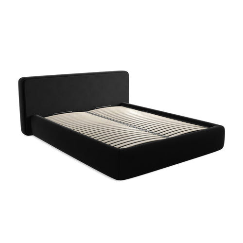 LaMiaSofa Bed met opbergruimte Firenze - velours - zwart - 200x225x82