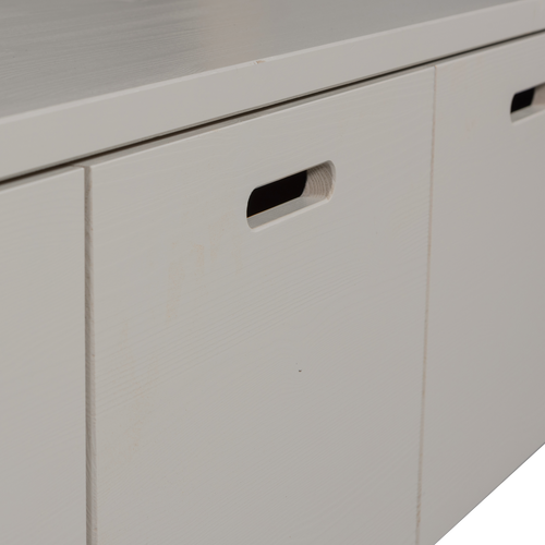 WOOOD kistbank met lades Silke - Grenen - Dust/Grijs - 36x120x50 - vtwonen shop