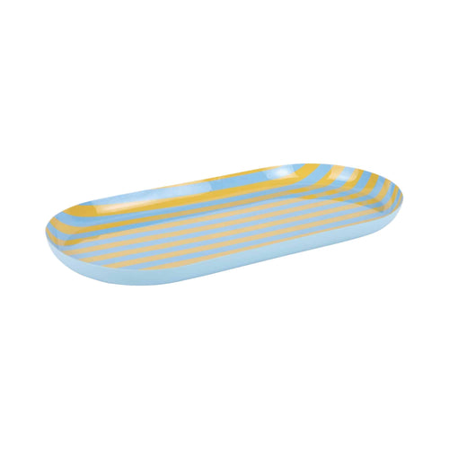 Present Time dienblad Animado Oval Large - geel - 38x18x2.5cm