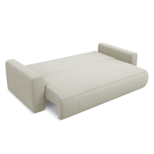 LaMiaSofa 3-zits slaapbank Perugia - textuurstof - lichtbeige - 238x105x82