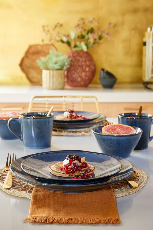 Mica Decorations Racco Serviesset 4 Persoons  - Steengoed - Donkergrijs - vtwonen shop