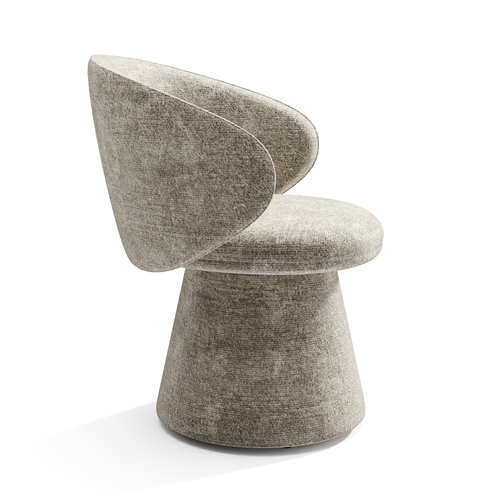 Sia Home - Eetkamerstoelen FLARE - Fluweel met structuur - Mol - 54cm