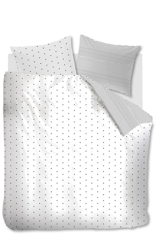 vtwonen dekbedovertrek Striped Love - 240x200/220 cm - wit