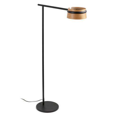 Faro Loop - LED vloerlamp zwart, hout