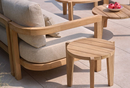 Hartman 3-Zits Loungebank Moira - Teak Naturel - 205x81x60cm - vtwonen shop