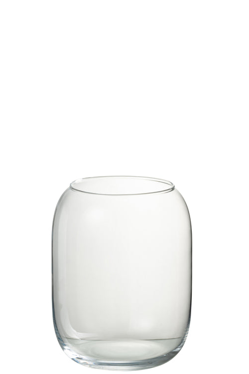 J-Line windlicht Zilly - kaarshouder - glas - transparant