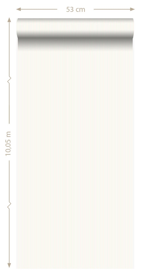 Origin Wallcoverings behang fijne streepjes wit - 53 cm x 10.05 m - 346804