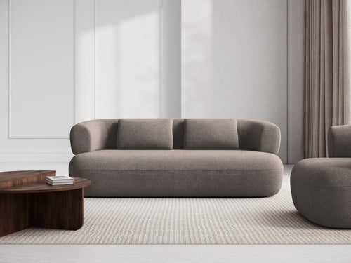 Micadoni Bank Jenny 3-zits, boucle, lichtbruin - 90x178x73cm