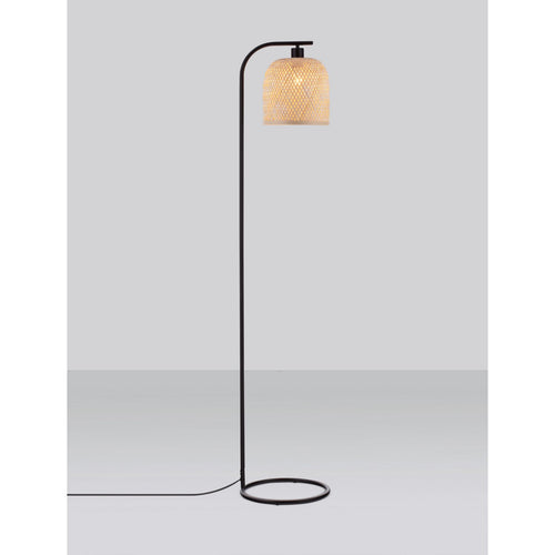 Nova Luce INTRA Vloerlamp Zwart, Natuurlijk E27 1x12W