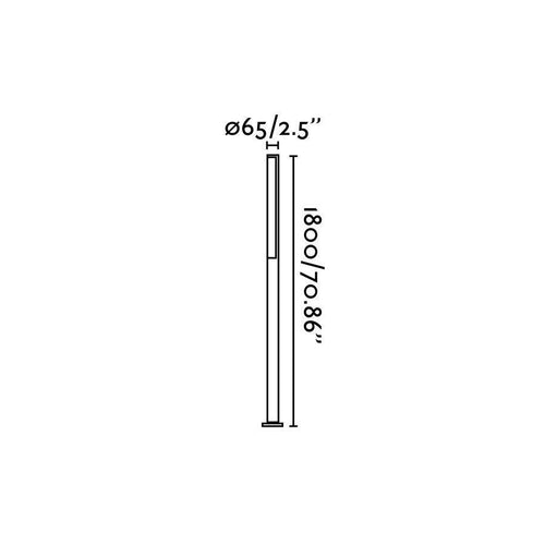 Faro Beret-3 - LED Buitenlamp Post Donkergrijs IP54