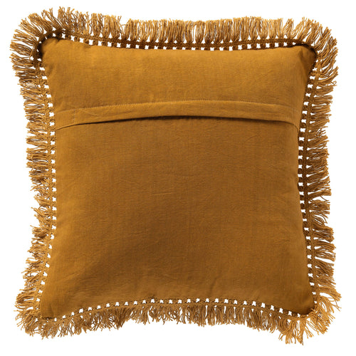 JONNA - sierkussen 45x45 cm - gerecycled - katoen - Chai Tea - geel