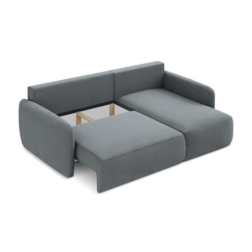 LaMiaSofa hoekbank rechts Corle - textuurstof - jeans - 207x148x86
