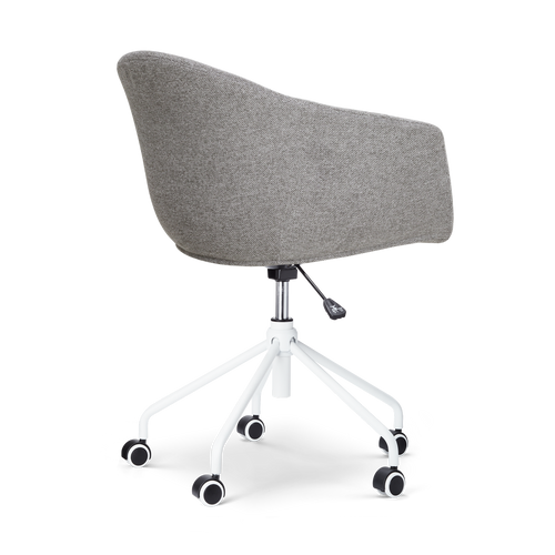 Nolon Nout-Otis Bureaustoel Donkergrijs - Armleuningen - Wit - vtwonen shop