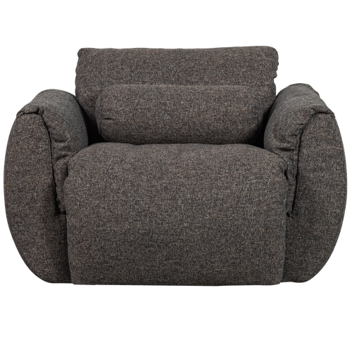 WOOOD draaifauteuil Baggy - Geweven Stof - Warmgrijs Melange - 81x104x84 - vtwonen shop