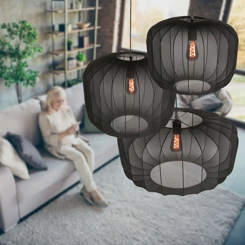 Anne Light & home hanglamp Sable - 1 lichts - 55  x 150   cm - zwart