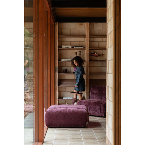 Dutchbone Giada Hocker Plum - Paars - vtwonen shop