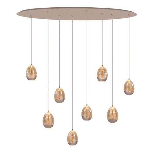 Highlight hanglamp Egg - 8 lichts - 100  x 155   cm - champagne