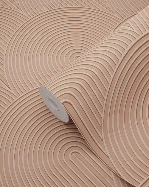 ESTAhome behang 3D-motief terracotta roze - 50 x 900 cm - 131104 - vtwonen shop