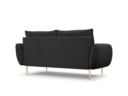 Cosmopolitan Design Bank Vienna 2-zits, boucle, zwart - 92x160x95cm