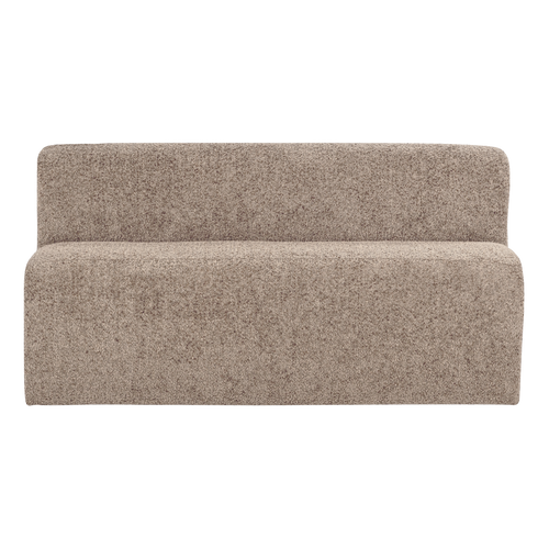 WOOOD eetbank 164 cm rugleuning Mojo Base - Wollig - Donkerzand - 83x164x76